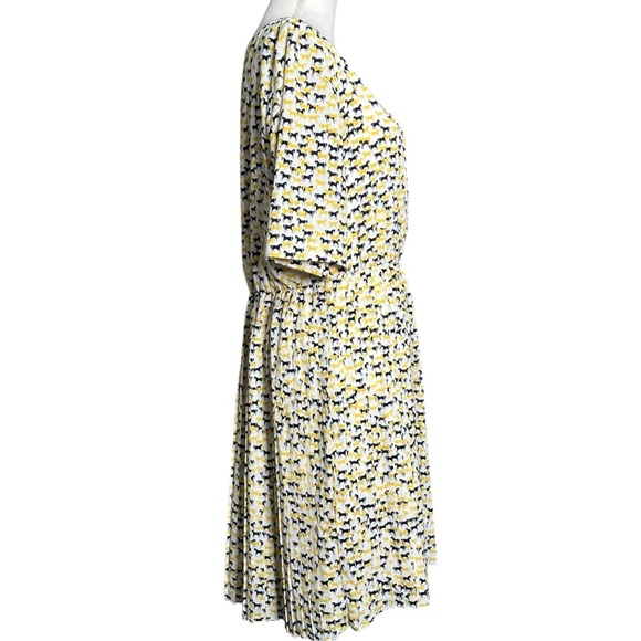 Anthropologie Cremieux Kensington All Over Horse Print Pleated Dress Size 12 - Picture 3 of 7